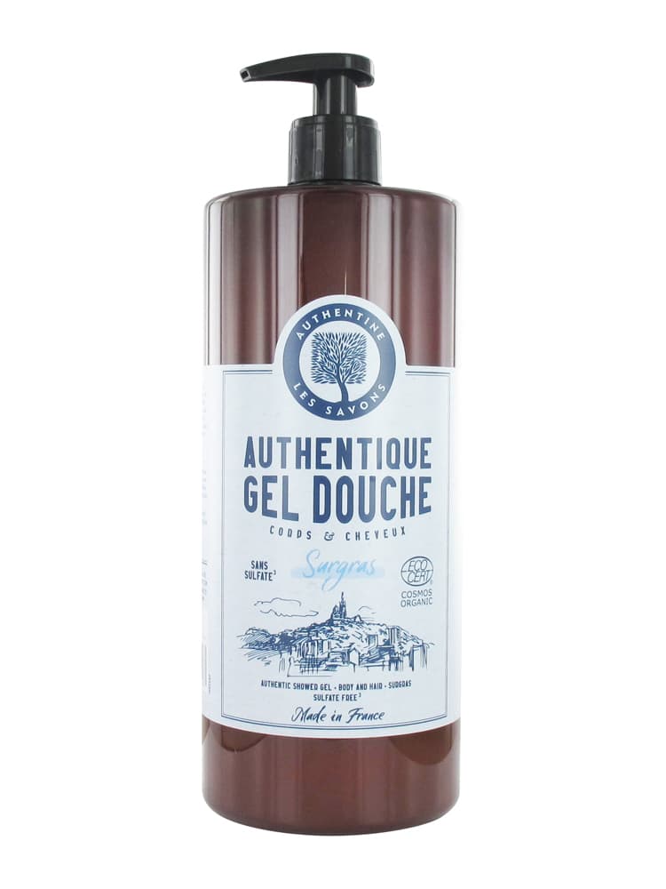 Authentine Authentique Gel Douche Corps & Cheveux Surgras (Sans sulfate) 1 L